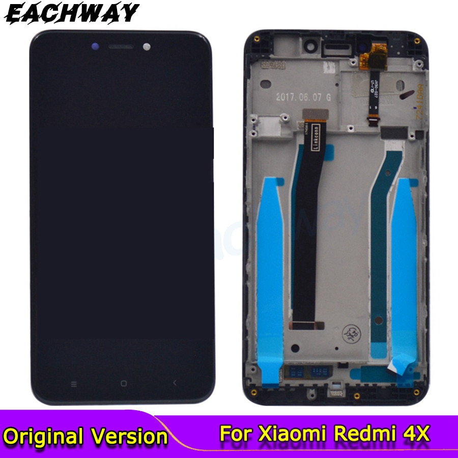 Originele Lcd Voor Xiaomi Redmi 4X Lcd Touch Screen Digitizer Met Frame Vervangende Onderdelen Voor Xiaomi Redmi 4X Screen lcd