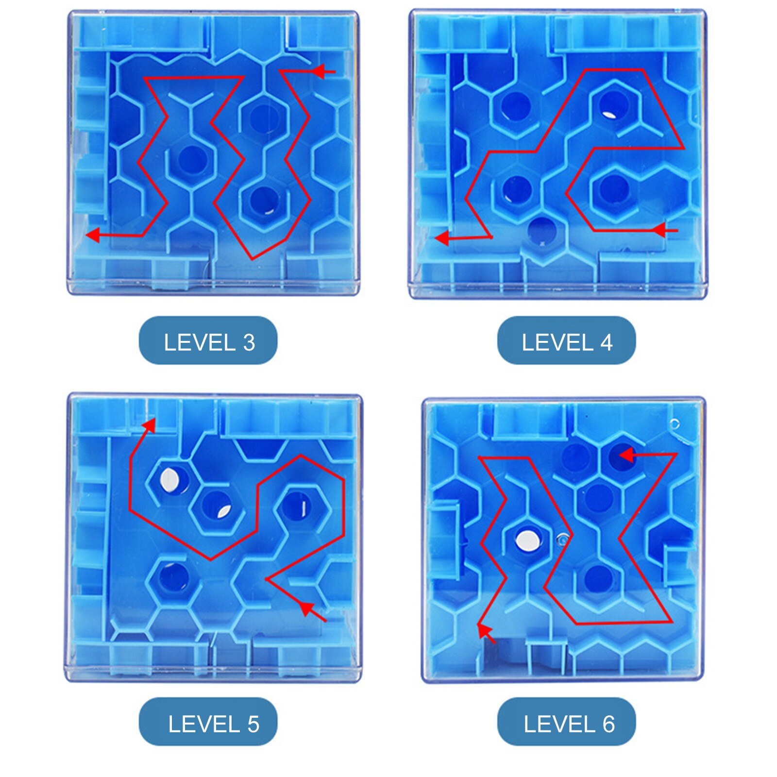 3D Doolhof Magische Kubus Transparant Zeszijdige Puzzel Speed Cube Rollende Bal Game Cubos Doolhof Speelgoed Voor Volwassenen Kinderen educatief Speelgoed