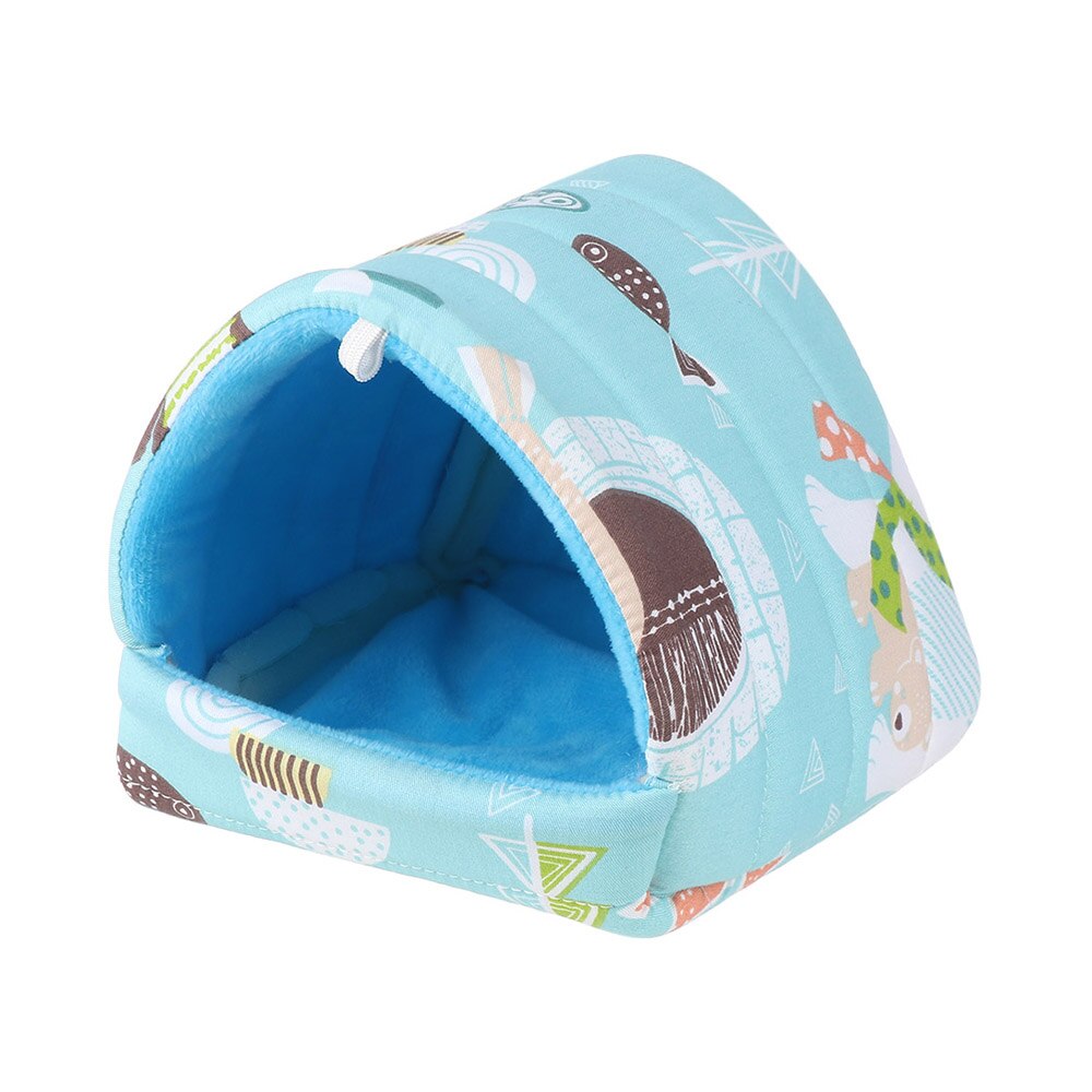 Leuke Mini Kooi Konijn Eekhoorn Winter Warm Mat Cavia Nest Hamster Huis Kleine Dier Slapen Bed Huisdier Opknoping Kooi: L / MULTI