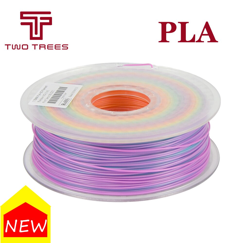 Twotrees 3d filament pla 1.75mm multi-farver 1kg plastic spoler nøjagtighed  +/-0.02mm vakuum emballage til 3d printer forbrugsstoffer: Pla 1kg gradient