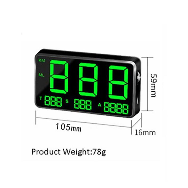 C80 Digital Car GPS Speedometer Speed Display KM/h MPH For Bike Motorcycle Car Head-up display the driving speed