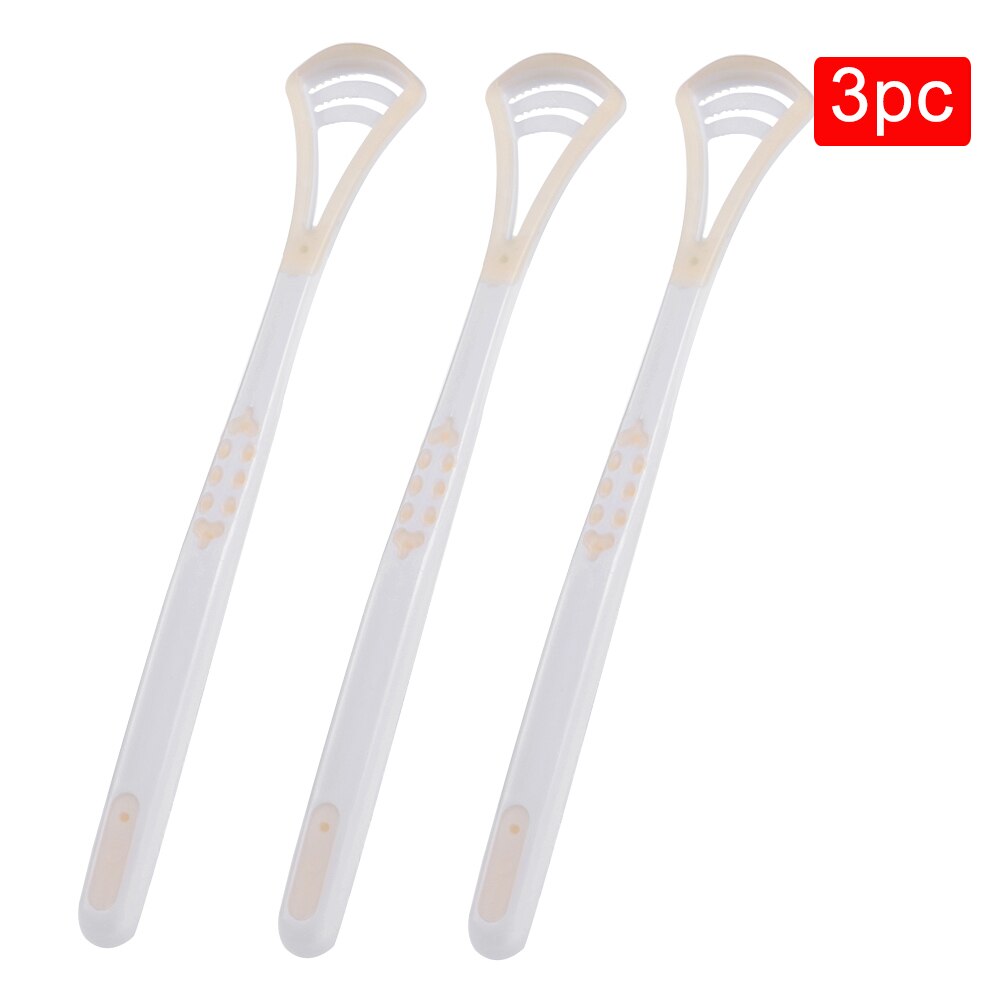 Tong Brush Cleaner Oral Care Tong Schraper Hygiëne Mond Tool Duurzaam Plastic Tong Schoonmaken Tool Verwijderen Tong Jas: white 3pc