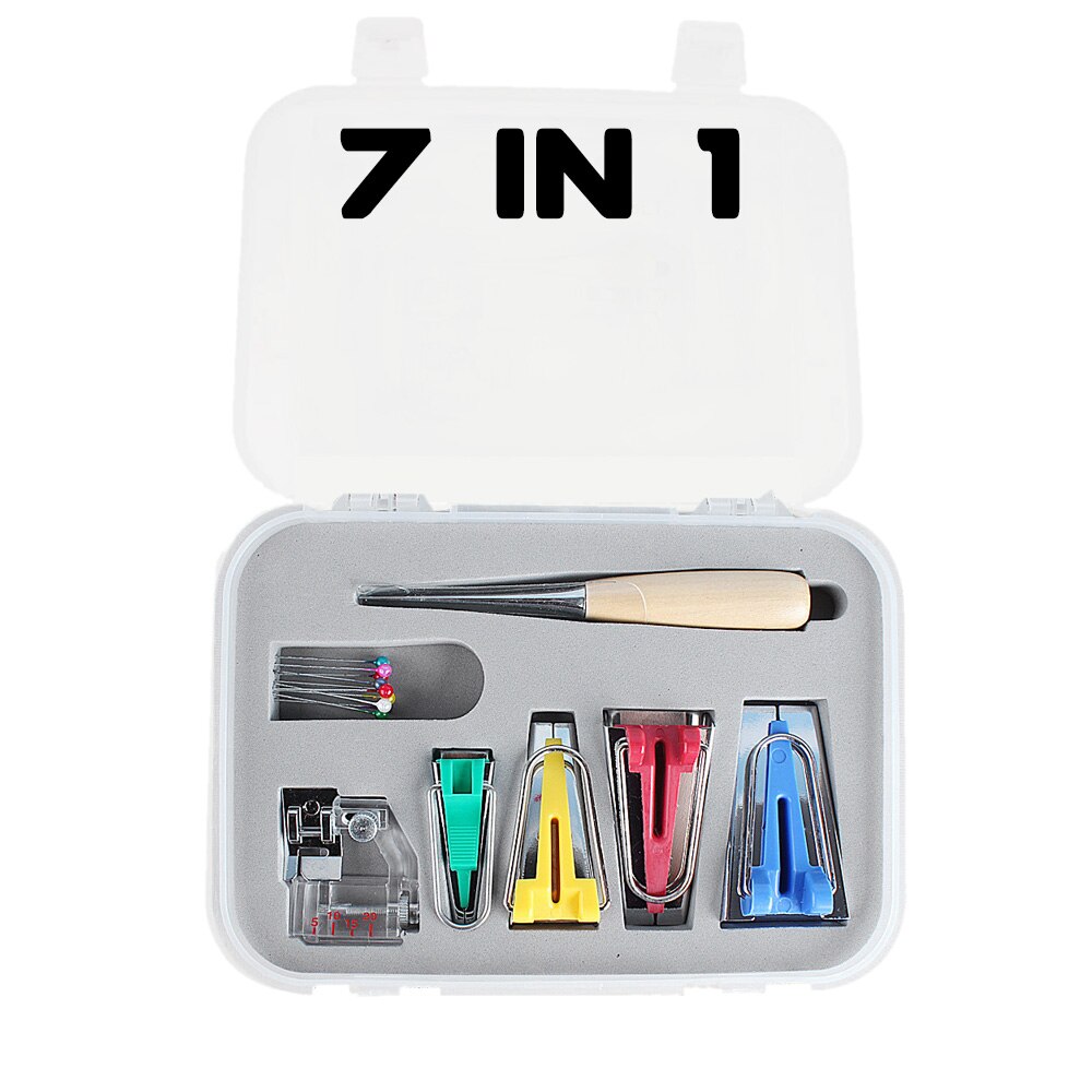 DIY Patchwork Quilting Tool Binding Sew Sewing Machine Tools sets Multifunction Sewing Bias Tape Maker Set Hemming tape maker: Style B
