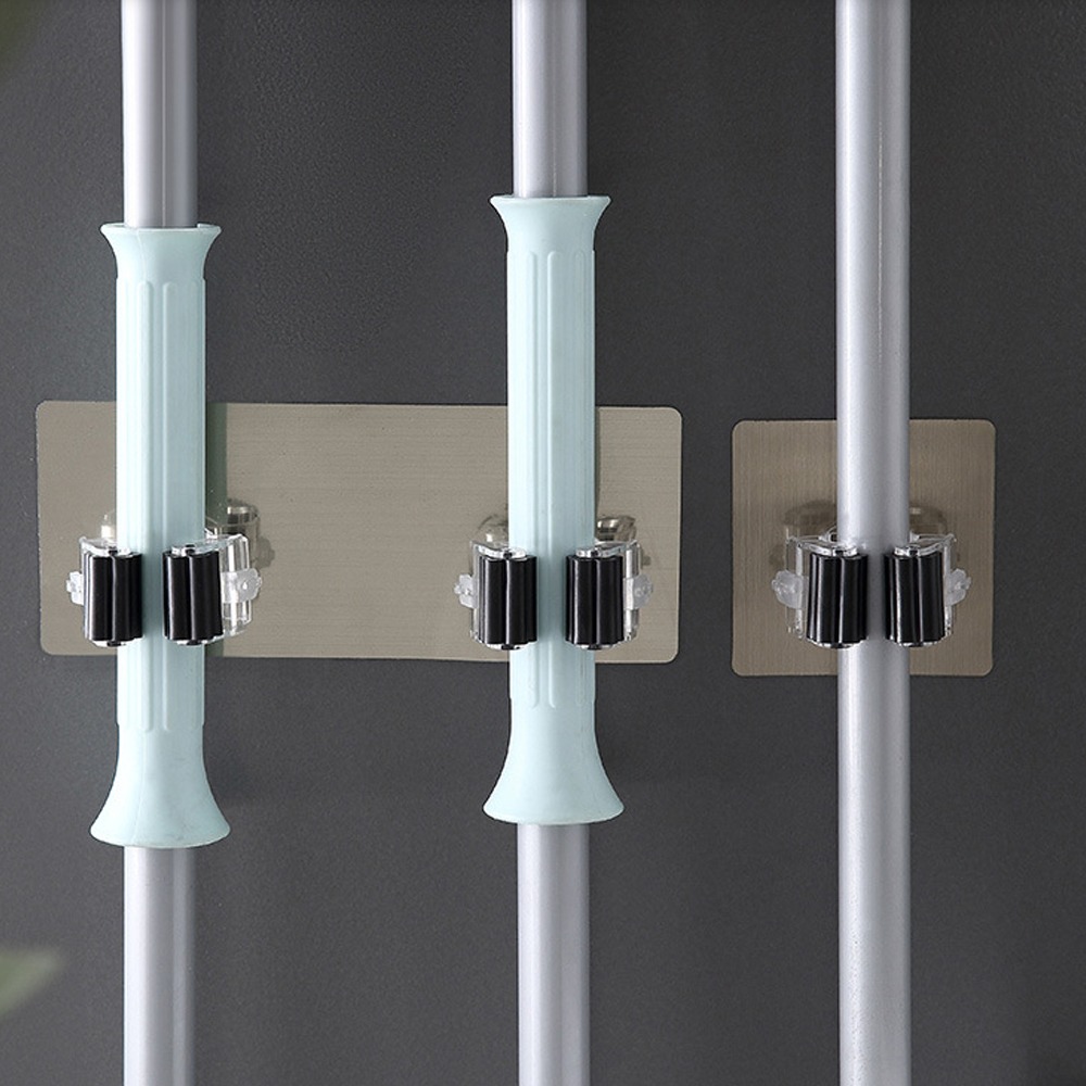 Adhesive Multi-Purpose Hooks Wall Mounted Mop Organizer Holder RackBrush Broom Hanger Hook Kitchen bathroom Strong Hooks