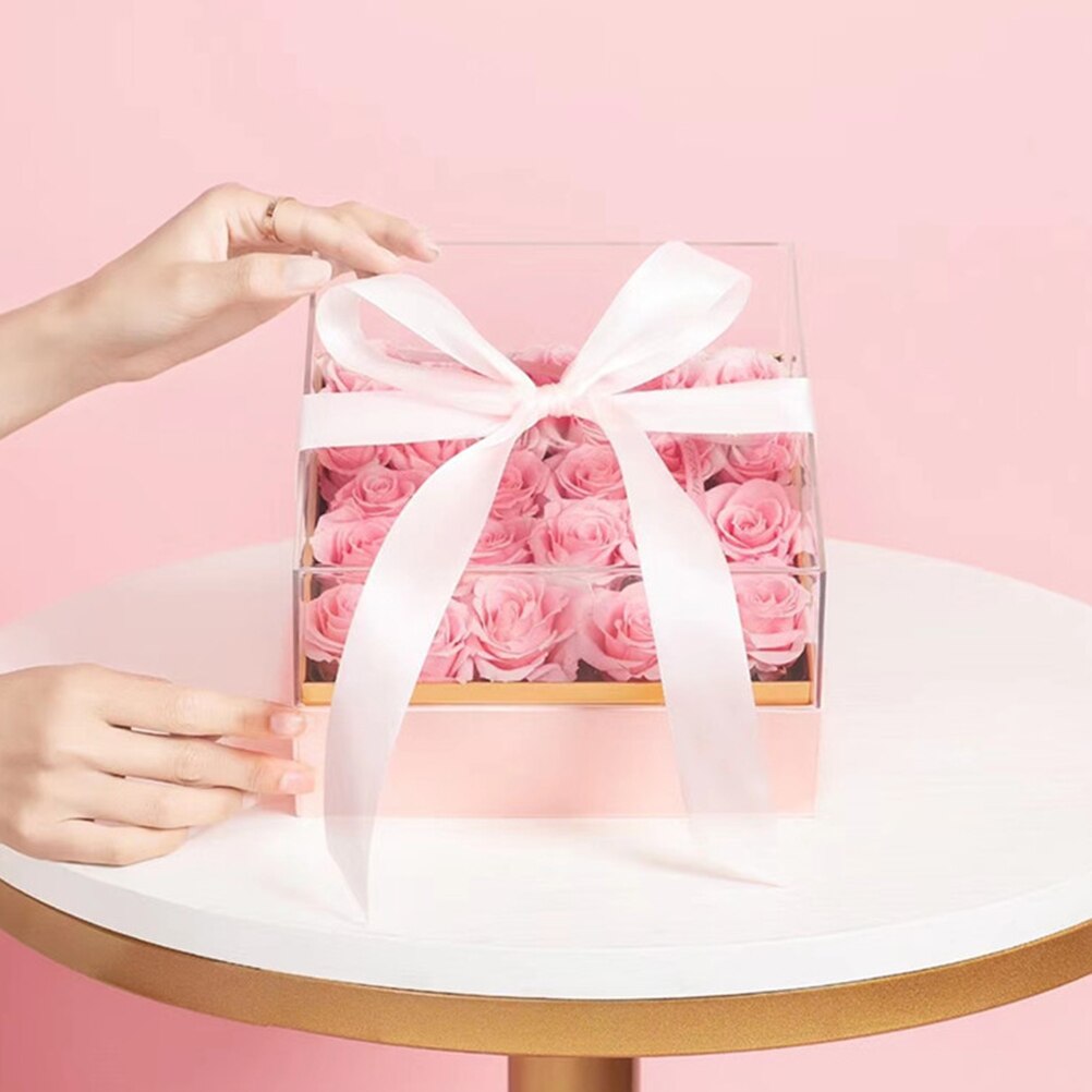Floral Packaging Box Preserved Roses Storage Box Square Packaging Box