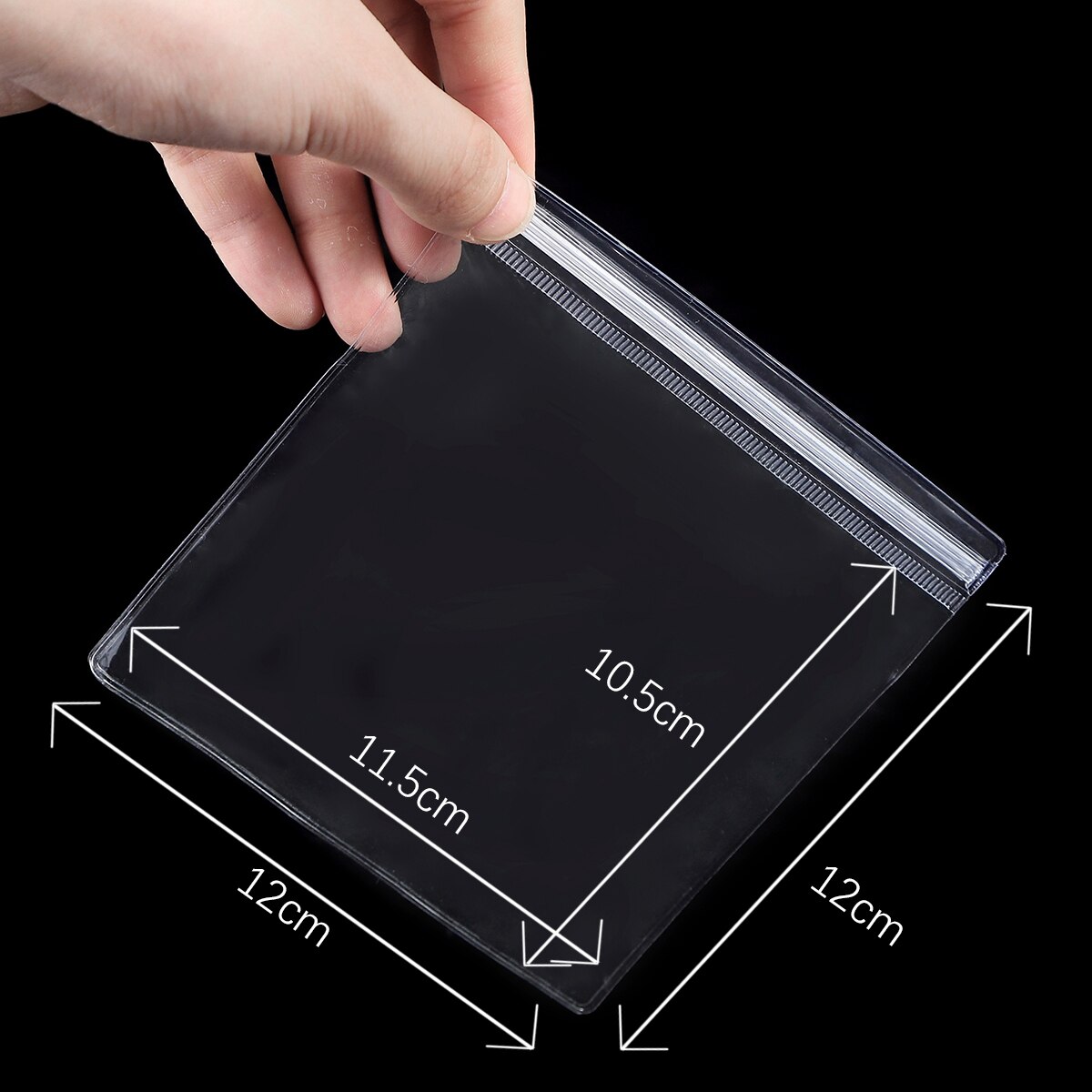 50pcs/lot PVC Zipper Bag Clear Soft Plastic Bag Sealed Anti-oxidation Jewelry Storage Bag Souvenir Universal Packaging: 08