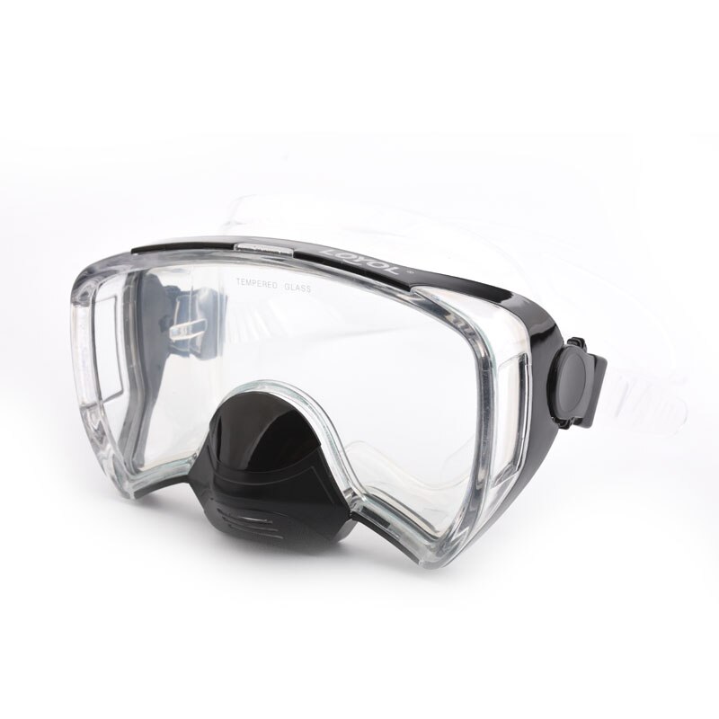 Volwassenen Duiken maskers anti fog Professionele zwembril Mergulho Onderwater bril Snorkel duikuitrusting: Black