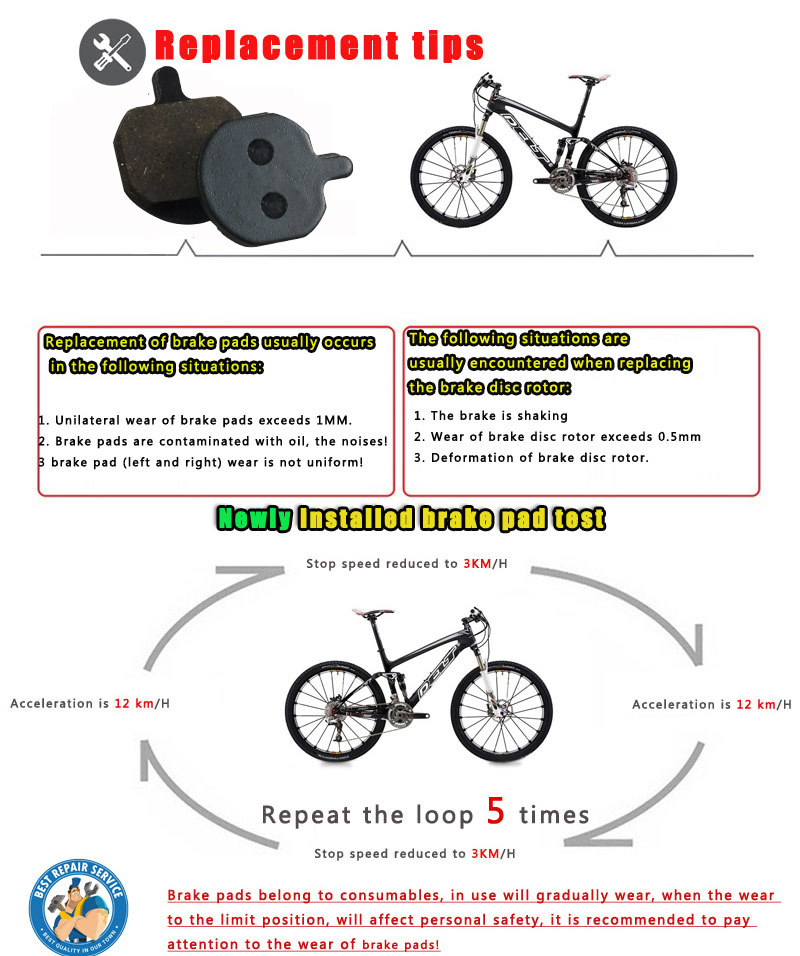 4 paires de plaquettes de frein à disque de vélo, pour semelle Hayes MX2 MX3 MX4 MX5 CX5 GX-C GX2 JAK-5, accessoires de vélo de montagne en métal