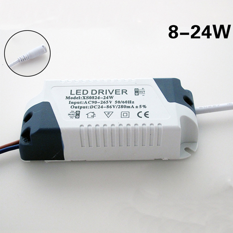 LED Panel Driver 8-18W/8-24W/1-3W/4-7W/8-12W/12-18W/18-25W For Led Lamps Strip Ceilling Lamp Lighting Transformer Lights Accesso: black