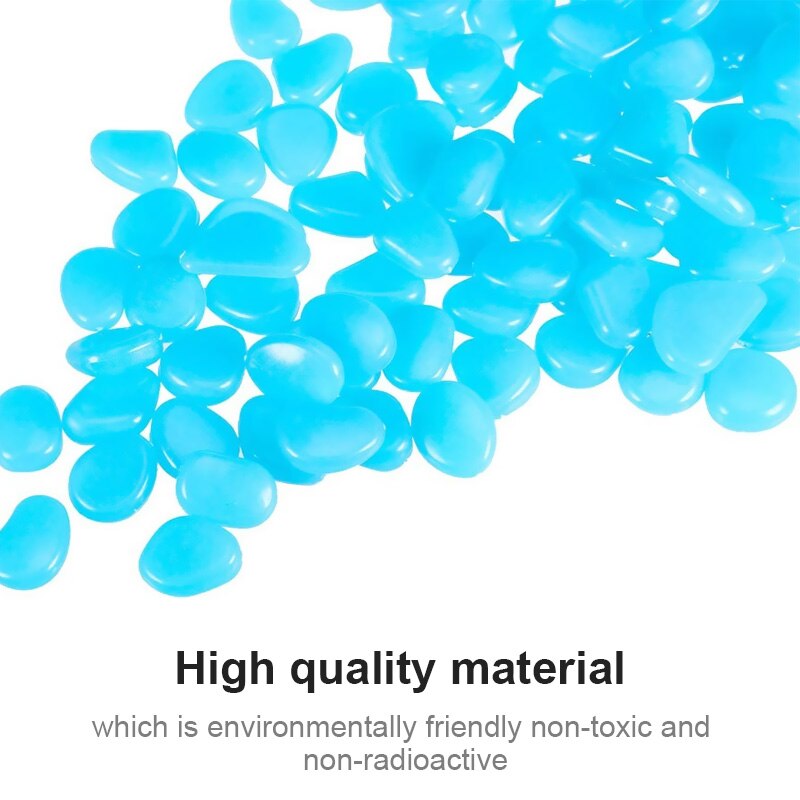 100 stuks tuindecoratie lichtgevende stenen decoratieve fluorescerende kiezels rotsen lichtgevende paden aquariumdecoraties