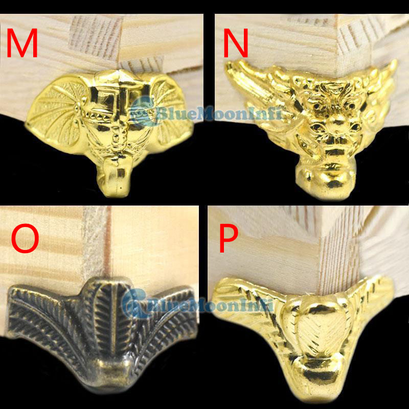 5 10 20 stk antikke smykkeskrin træmøbelæske dekorative fødder benhjørnebeskytter bronze nikkel guld rød bronze