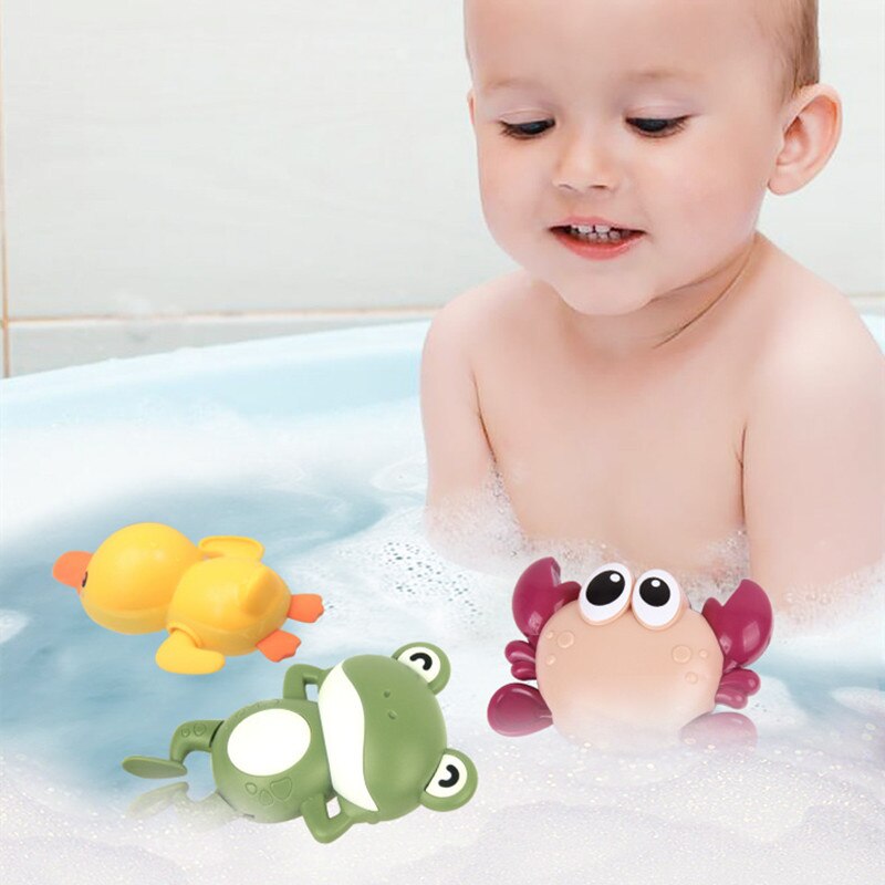 Giocattoli da bagno per bambini 0 12 mesi per bambini piscina gioco d&#39;acqua carica orologio animali granchio rana per bambini giocattoli d&#39;acqua regali