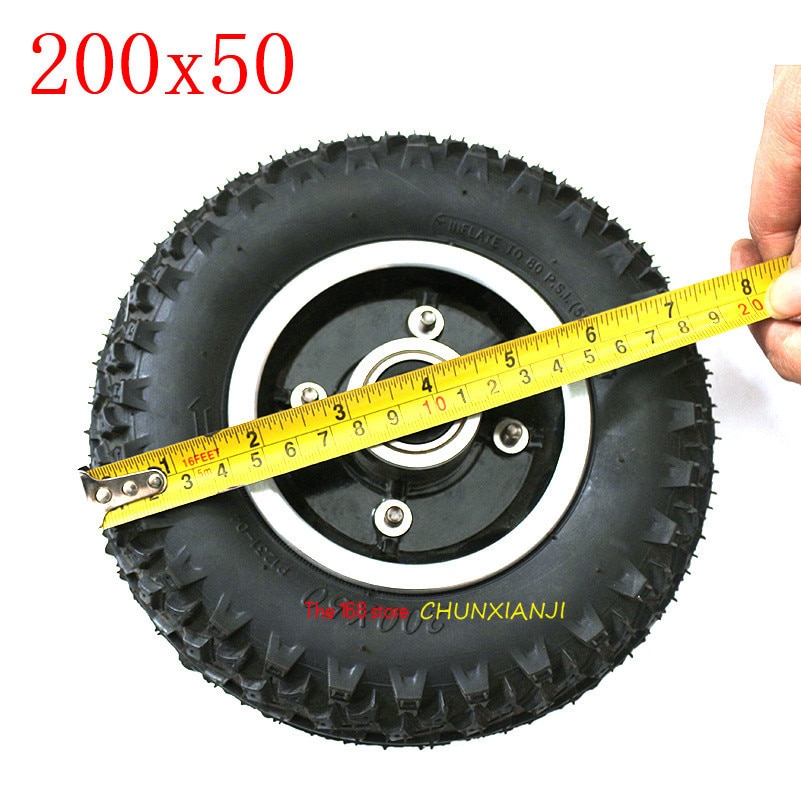 200 x 50 lufthjul dekk 8 x 2 " og innerrør off-road dekk for elektrisk sparkesykkel rullestol lastebil pneumatisk vogn vogn 200*50