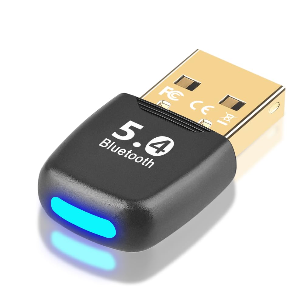 Hannord Bluetooth 5.4 Adapter Dongle USB Bluetooth Receiver Support EDR & BLE for Speaker Mouse Keyboard Audio Transmitter: Default Title
