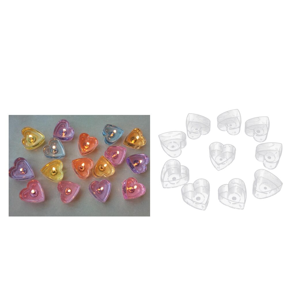 10 Love Heart Tealight Holder Tea Light Candle Cups Wedding Decor Candle DIY