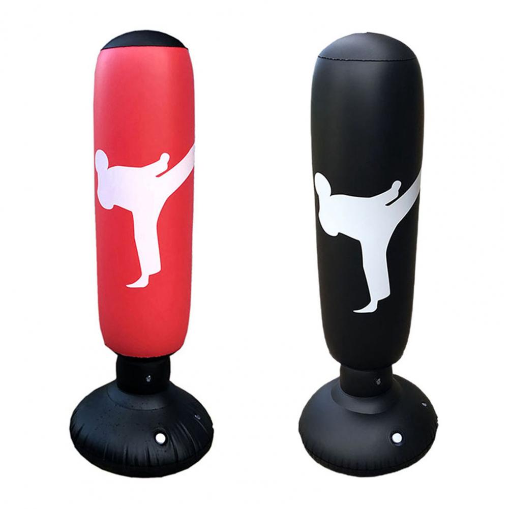 Bolsa para golpes de boxeo inflable para niños y adultos, saco de arena para Karate, Taekwondo, punzonado, herramienta de entrenamiento de núcleo de fuerza, 63 pulgadas