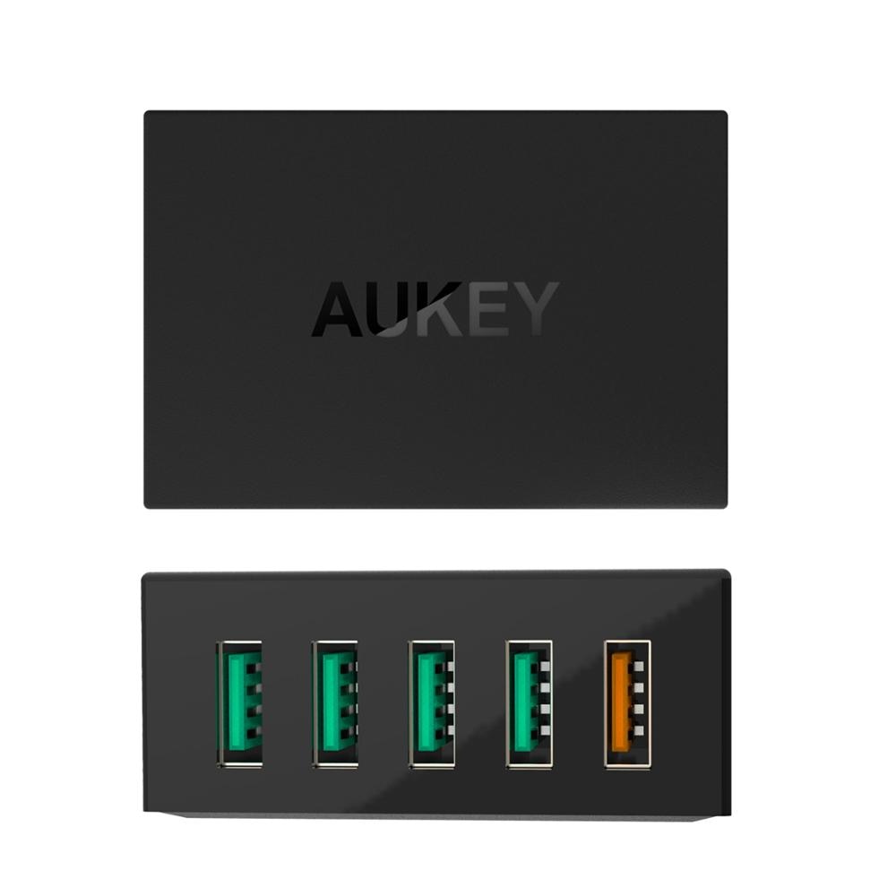 AUKEY Quick Charge 3,0 Handy Ladegerät 5-Port USB Wand Ladegerät 54W USB Adapter Ladestation Für i-Phone11/Pro/Max i-Pad