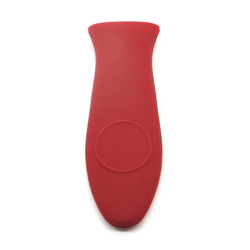Herramientas de cocina únicas, olla de silicona con asa, funda para asa de cazo, antideslizante, Grip, piezas de utensilios de cocina, novedad ^ 1: Rojo