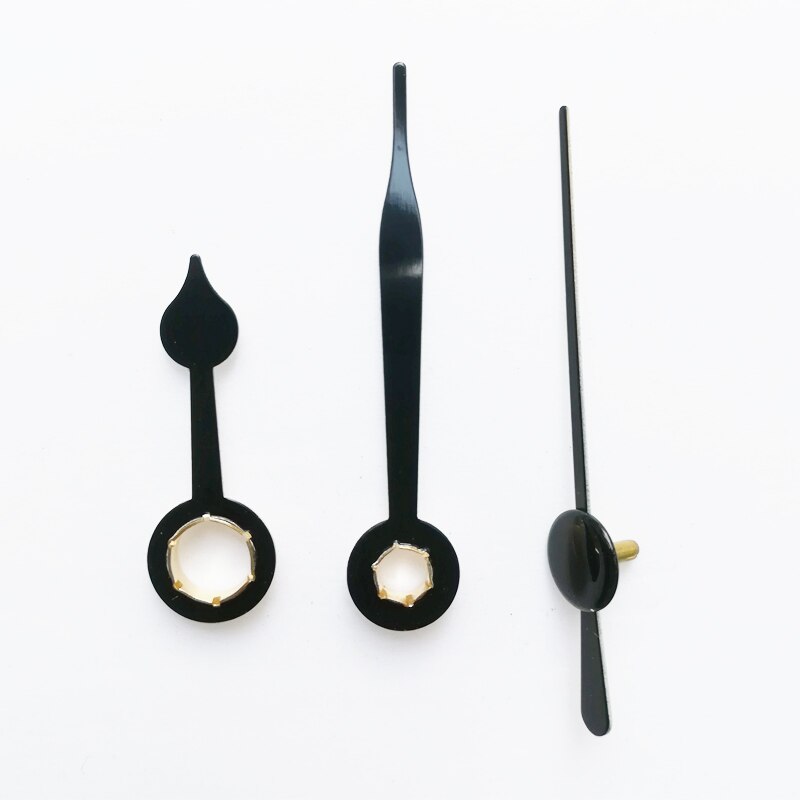 S As Korte Klok Handen 521 # zwart (gewoon handen) metalen Aluminium DIY Hands Quartz Klok Accessoire DIY Klok kits