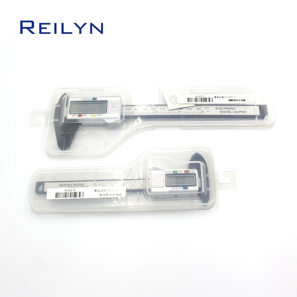 LCD display digital caliper 1pc Electronic Digital caliper 0-100mm 0.01mm plastic digital measurement gauge