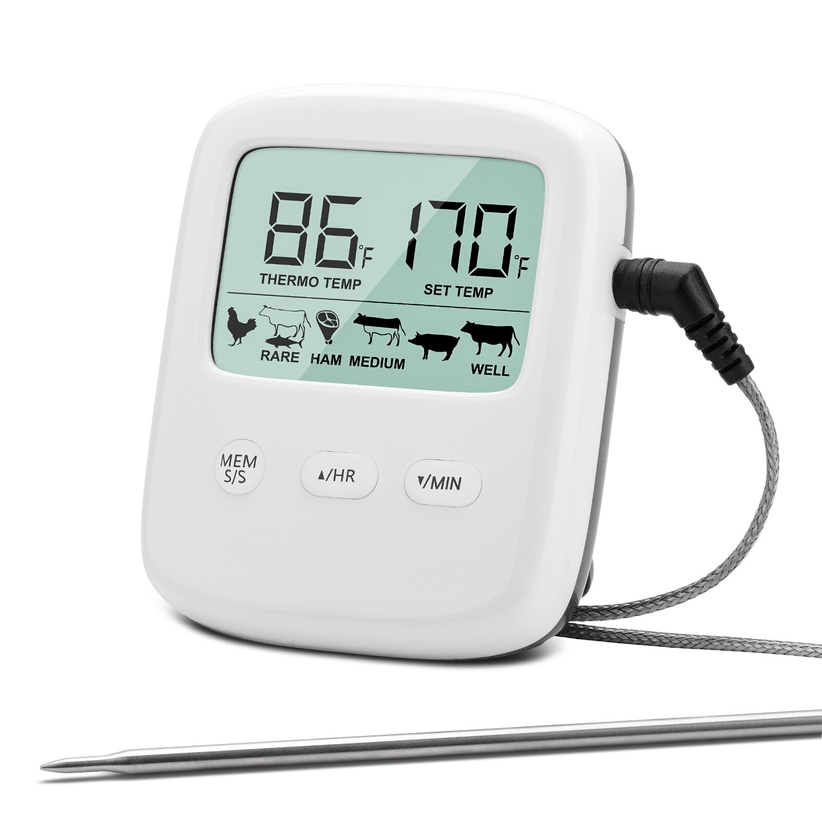 Lebensmittel Thermometer Digital Sonde Kochen Küche BBQ
