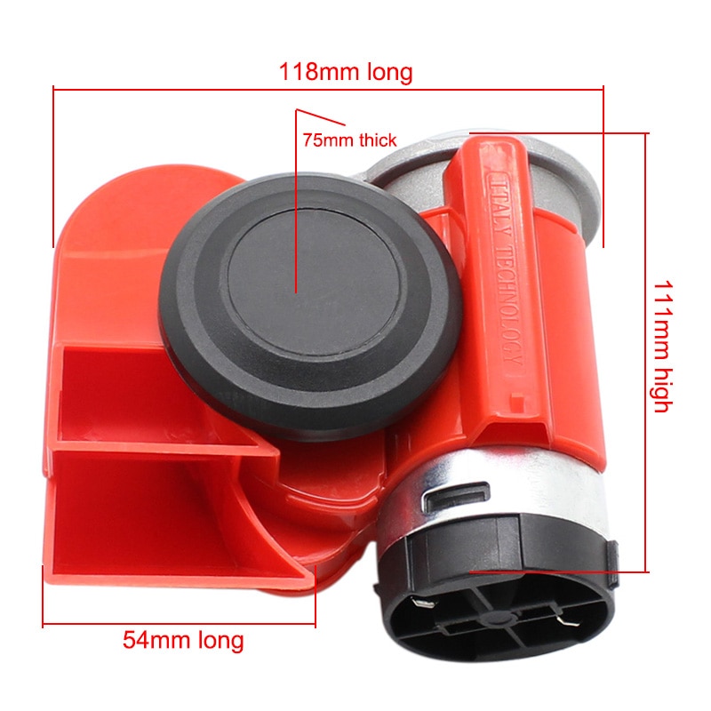 Universele Motorfiets Elektrische Claxon kit signaal 12V 125db Waterdicht Super luid Hoorn Luidsprekers voor Scooter Bromfiets Dirt Bike ATV