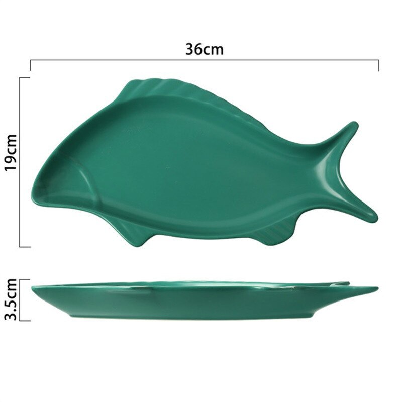 Plat en céramique en forme de poisson | Plat à boeuf de petit déjeuner assiette à Dessert mignonne de dessin animé assiette à fruits, Snack vaisselle de ménage