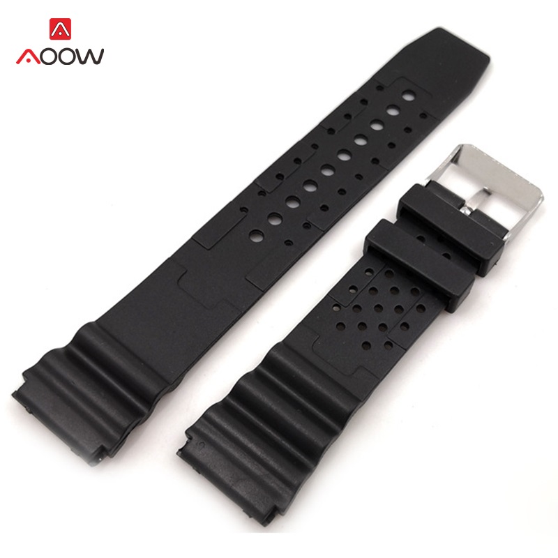 AOOW Generic Watchband Silicone Rubber Watch Strap Bands Waterproof Sport Straps 18mm 20mm 22mm Watches Belt