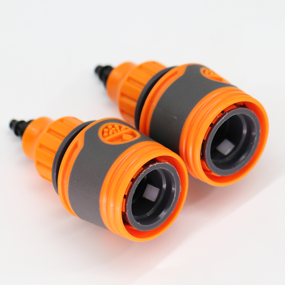 2Stck Garten Schlauch Schnell Anschlüsse Orange Gummi Kunststoff Kupplung Adapter Bewässerung Auto Waschen Gelenke 1/4'' 3/8'' 1/2'' 3/4''