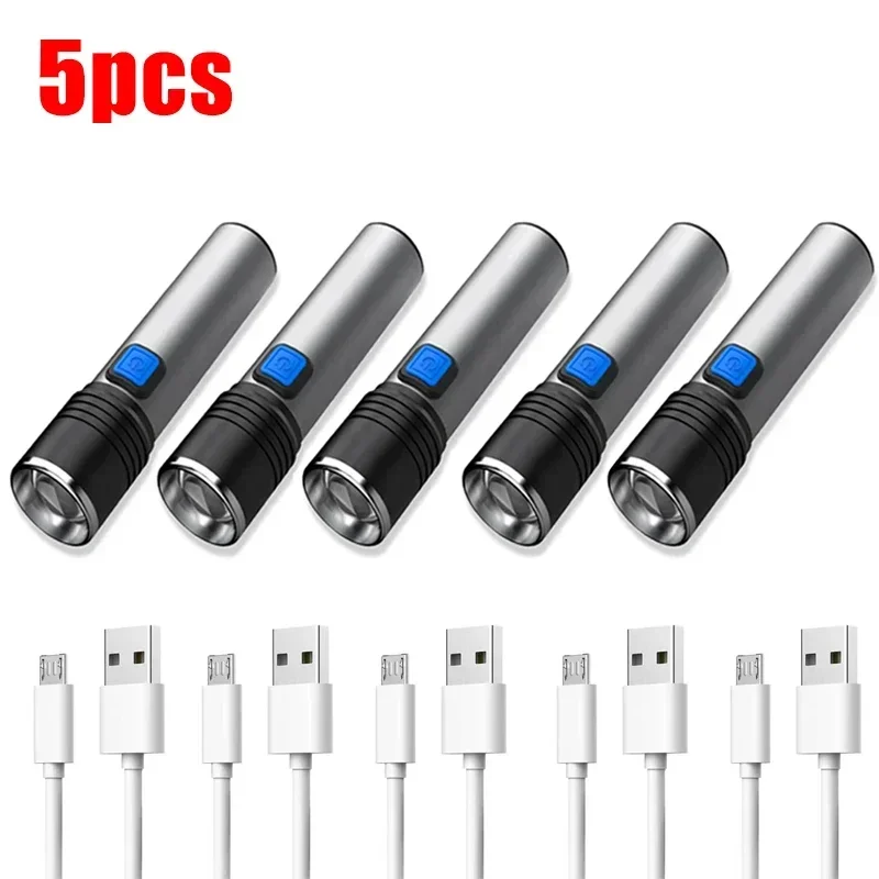 Mini 395nm UV Flashlight Blacklight Zoomable USB Rechargeable UV Light Ultraviolet Torch for Pet Urine Detector Resin Curing