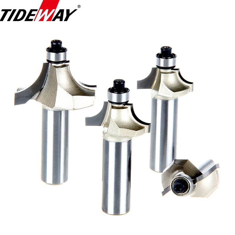 TideWay TideWay Round Over Edging Router Bit Woodworking Cutter 1/4 1/2 Inch Shank Carbide Router Bit For Wood MDF Plywood