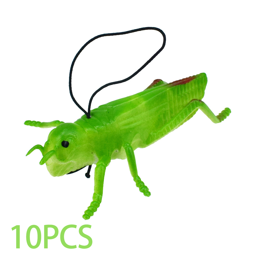 5/10pz/impostato TPR morbido gomma simulazione cavalletta insetto giocattolo modello giocattolo scherzo allarmante scherzo totale persona giocattolo regalo: A 10pezzi