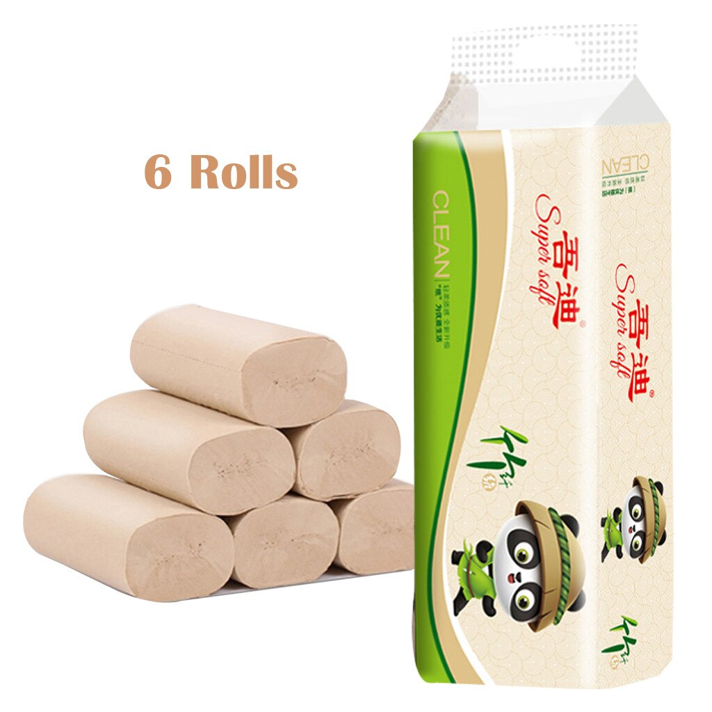 6 Rolls Toilet Paper Roll Soft Strong Toilet Tissue Paper Home Kitchen 4-ply Thickened For Daily Use Carta Igienica