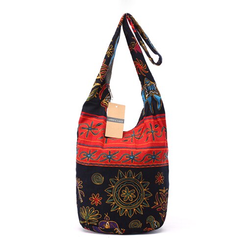 Kvinnor vintage axelväska mochila retro vävtyg messenger väska bohemisk stil hippie aztec folk tribal crossbody väska: No 1