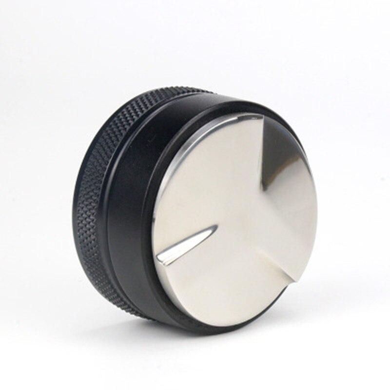 1/49/51/53/57. 5/58/58,35mm Chacate Schwarz Holz Tamper Kaffee Pulver Hammer mit 304 Edelstahl Basis Kaffee Zubehör: Three oars  58mm