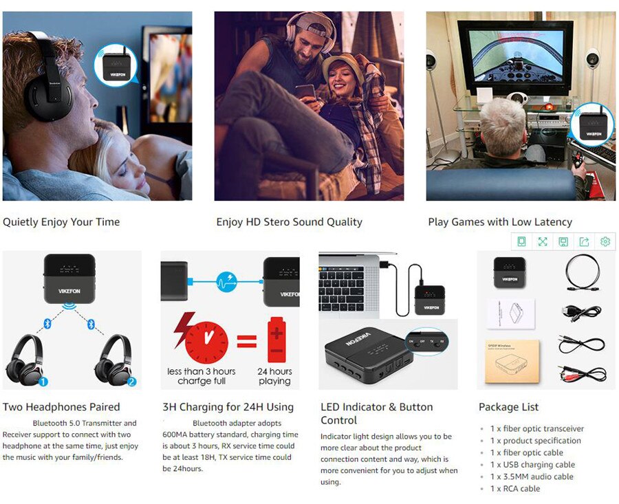 CSR8675 AptX HD LL Bluetooth 5.0 Audio Trasmettitore Ricevitore Stereo TV PC Auto Adattatore Wireless Dongle RCA SPDIF 3.5 millimetri aux Martinetti