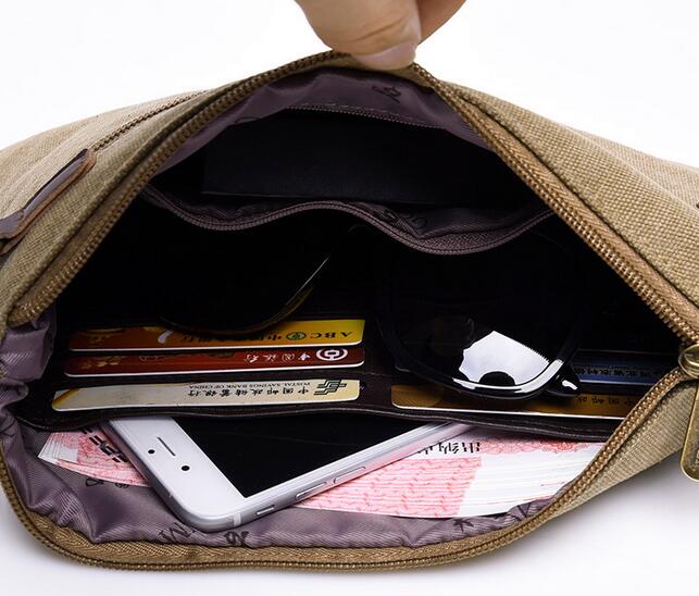 Bolsa de envelope de lona para homens, bolsa com luz vestível para homens de negócios