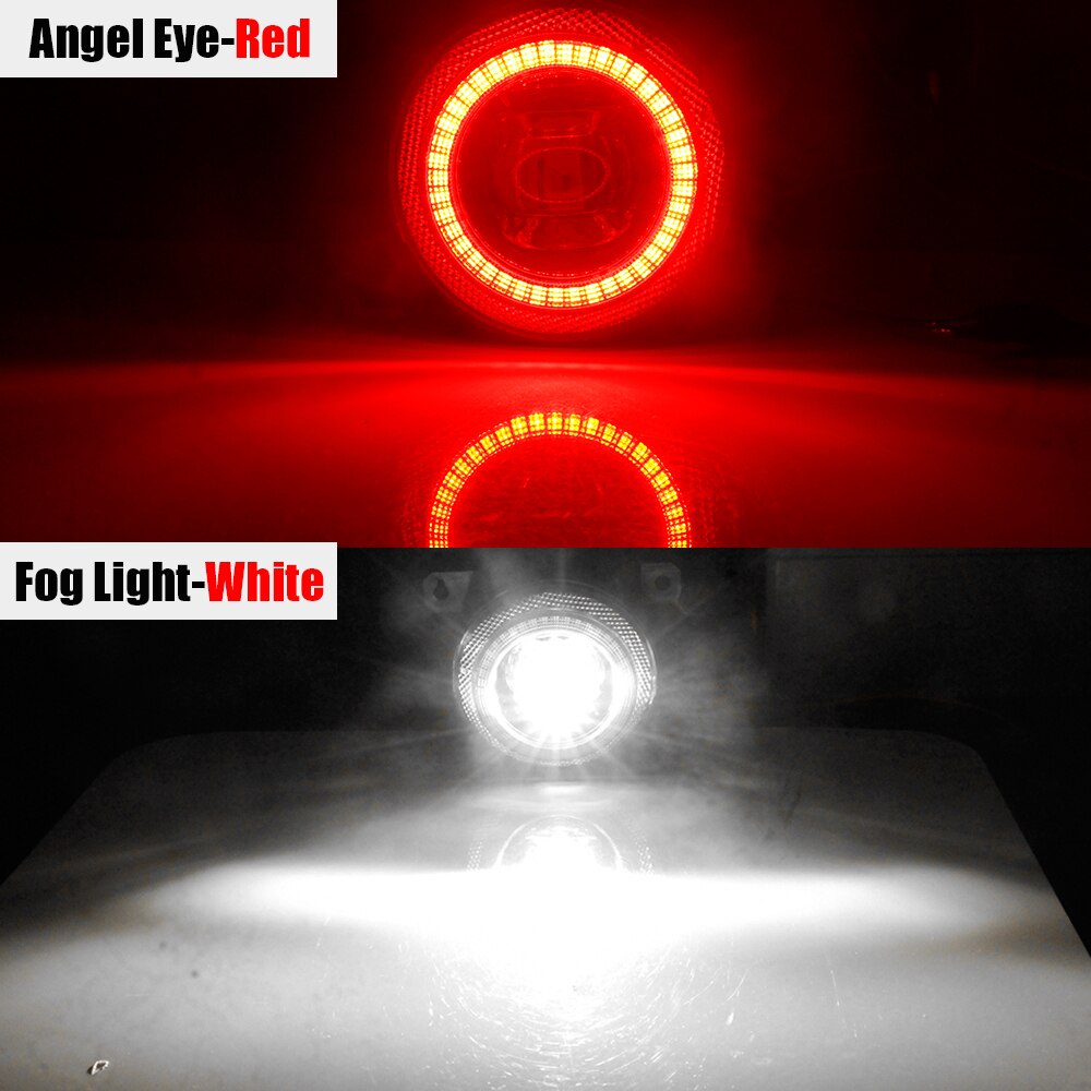 Car Fog Light LED Angel Eye Daytime Running Light 8000LM For Citroen DS3 DS4 DS5 C1 C3 C4 C5 C6 C-Crosser Jumpy Xsara Berlingo: Red and White