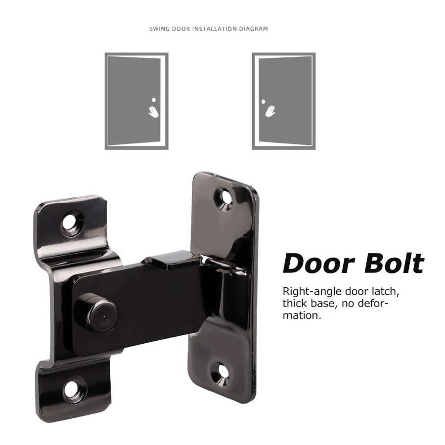 Sliding Door Latch 90 Degree Right Angle Anti Theft Buckle Hardware Fittings Security System window lock safety