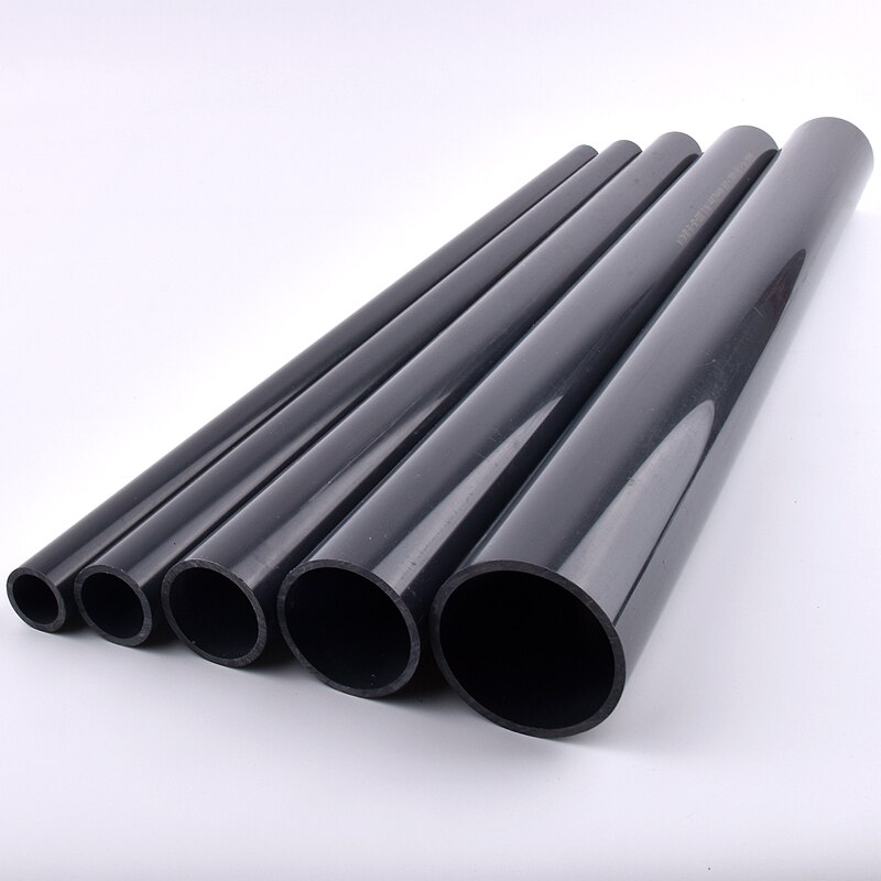 2pcs Dark Grey O.D 20~225mm UPVC Pipe Aquarium Fish Tank Water Tube Home DIY Watering Accessories Hydroponic Planting Frame Tube