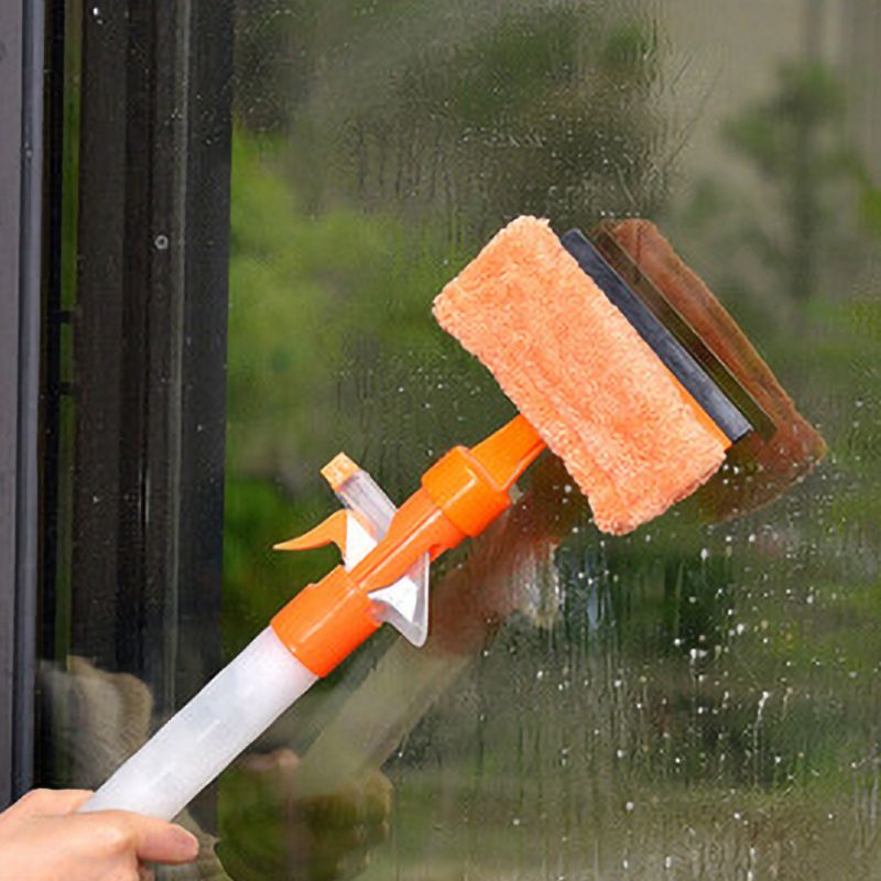 Water Brush Window Glass Cleaner Double-sided Multifunction Spray Wiper Washing Brush For Easy Operation Temperament