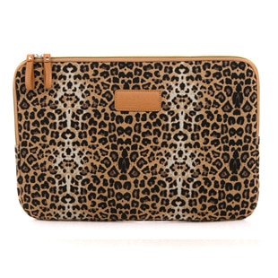 Leopard Canvas Fabric Sleeve Case Bag Notebook laptop sleeve 8/9/10/11/12/13/14/15 Inch for MacBook Air Pro Lenovo Dell HP