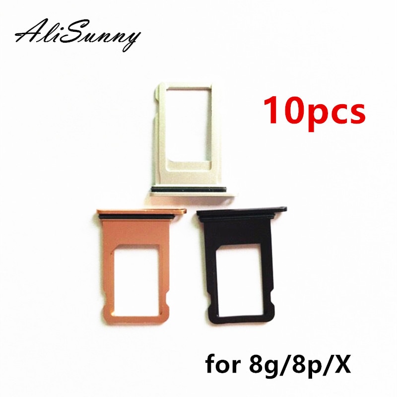 AliSunny 10pcs SIM Card Tray Holder for iPhone 8 Plus 8P 8G SIM Card Adapter Replacement Parts