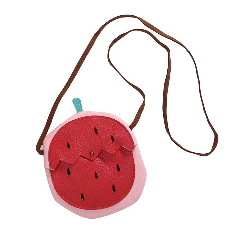 Leuke Fruit Vorm Mini Crossbody Tas Voor Vrouwen Zoete Portemonnee Aardbei Ananas Schoudertas Handtas: Strawberry