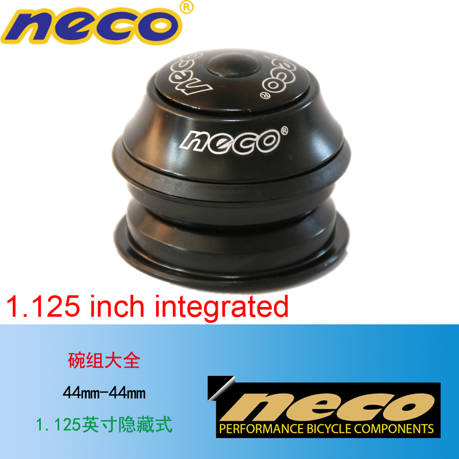Neco bearing Headset integrated Threadless 1.125 1 1/8 44 44mm for VPA41 28.6 Straight Frok MTB Headset Road Bike