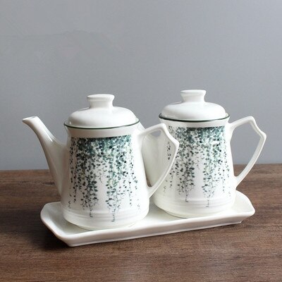 Ceramiczne pojemniki kuchenne przyprawy pudełko do przechowywania z olejkiem Pot ocet sos sojowy pojemnik do przechowywania: violet