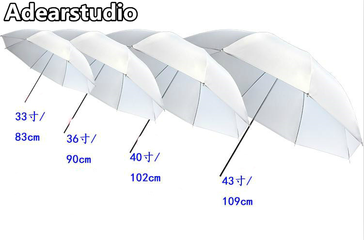 White Soft Umbrella 43"/umbrella diffuser Durable Camera 40" 102cm Inch Translucent Photo Studio flash Soft Umbrella CD05 Y