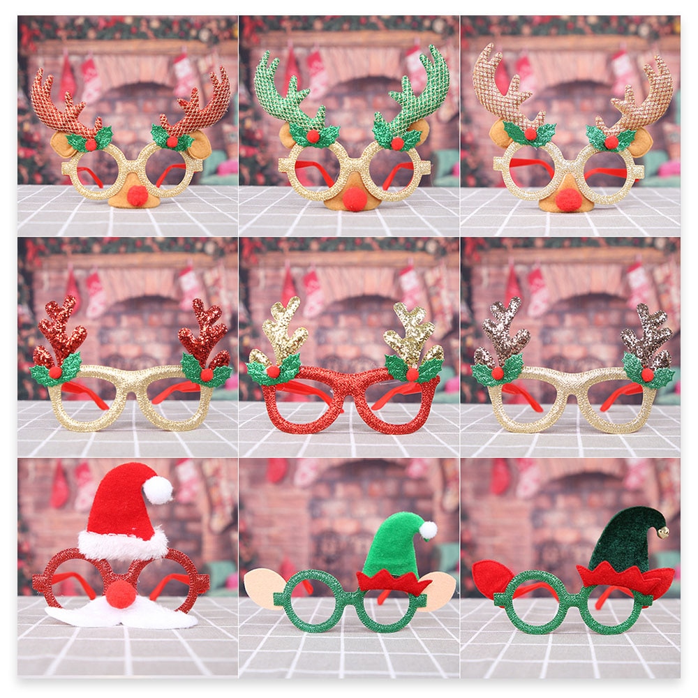 Grappig kerstkostuum feest zonnebril brilmontuur voor kinderen volwassenen vrolijke kerstversiering gunst