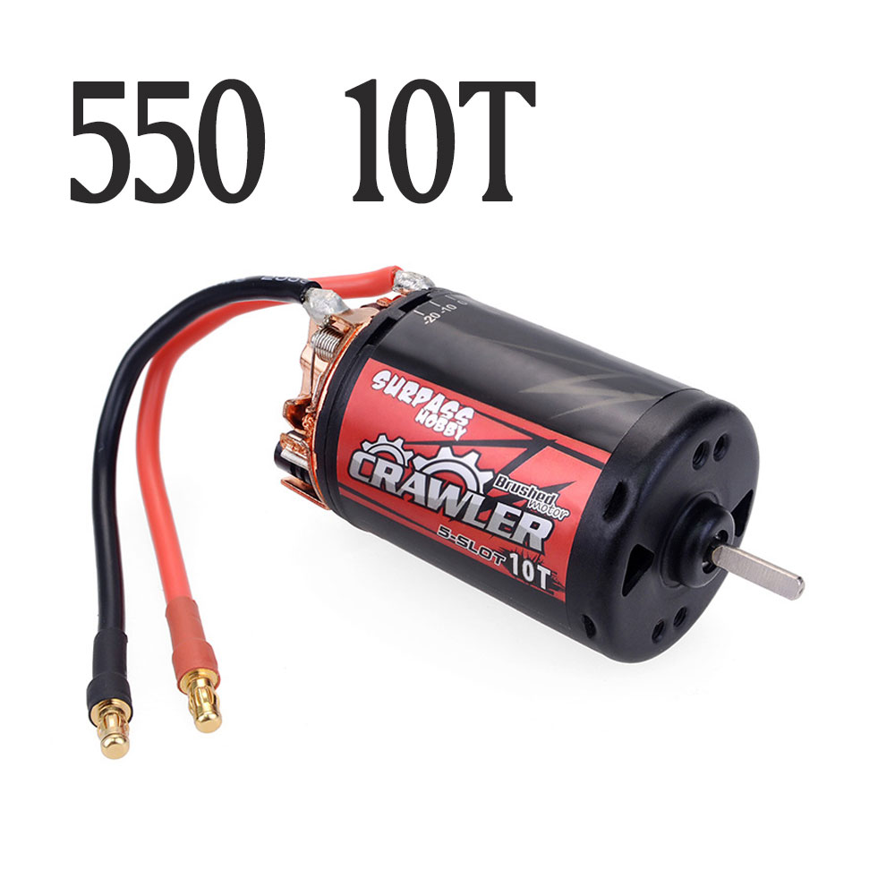 Waterproof 5-Slot 540 550 10T 11T 12T 13T 16T 20T Brushed motor w/ 60A 80A ESC for tamiya Kyosho TRAXXAS WLtoys 1/10 RC Car: 550 10T