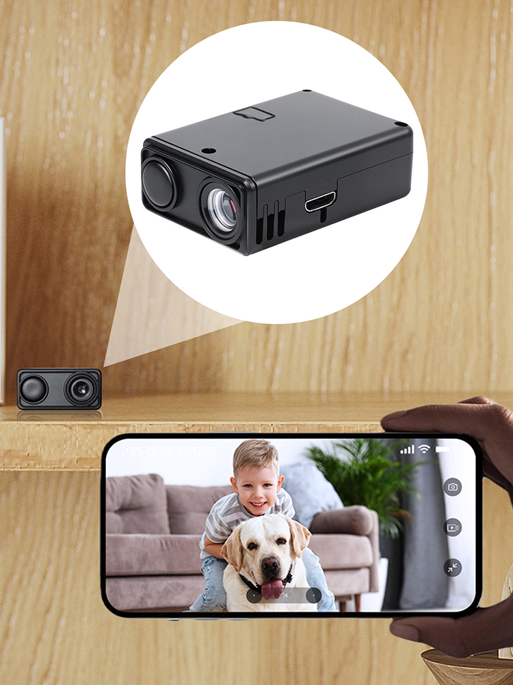4K WiFi draadloze monitor met bewegingsdetectie, mini bewakingscamera, afstandsbediening via app voor thuis- en kantoorbewaking